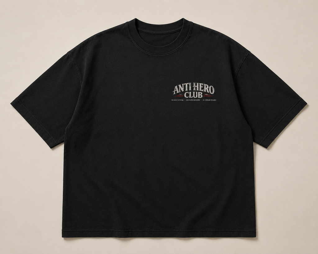 Anti Hero Club Dual Print Oversized Tee