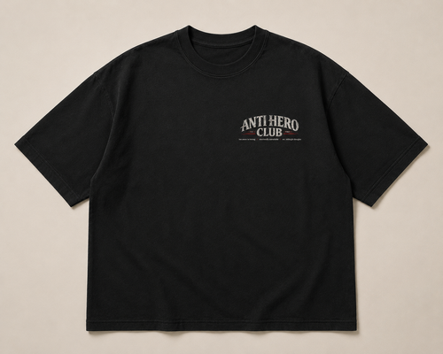 Anti Hero Club Dual Print Oversized Tee