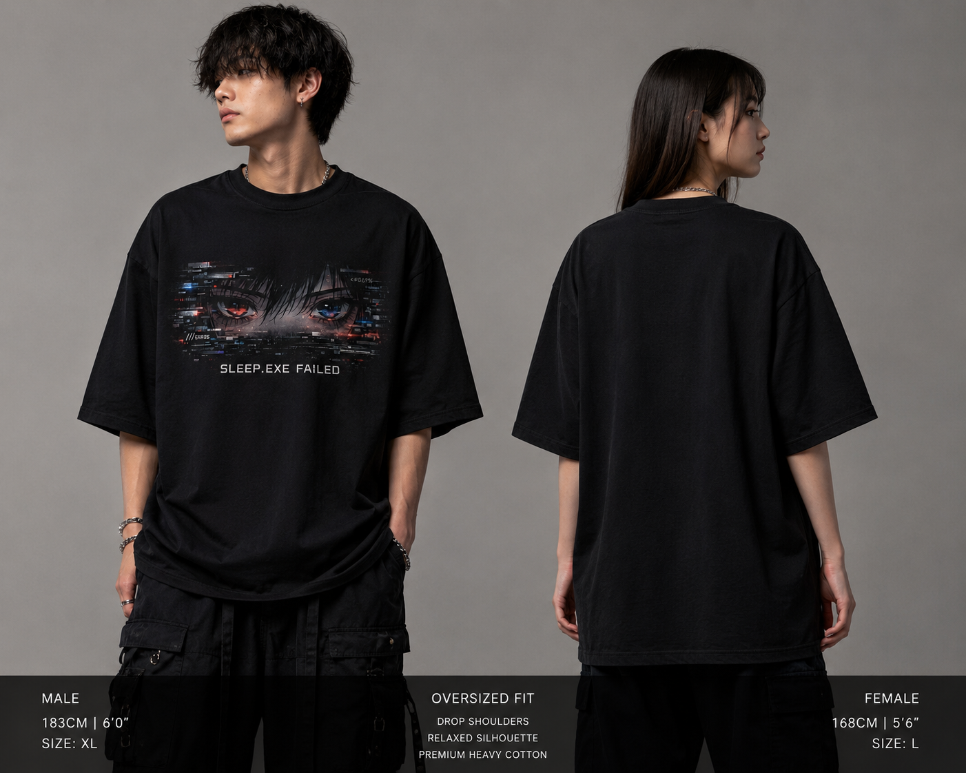 SLEEP.EXE FAILED Oversized Tee